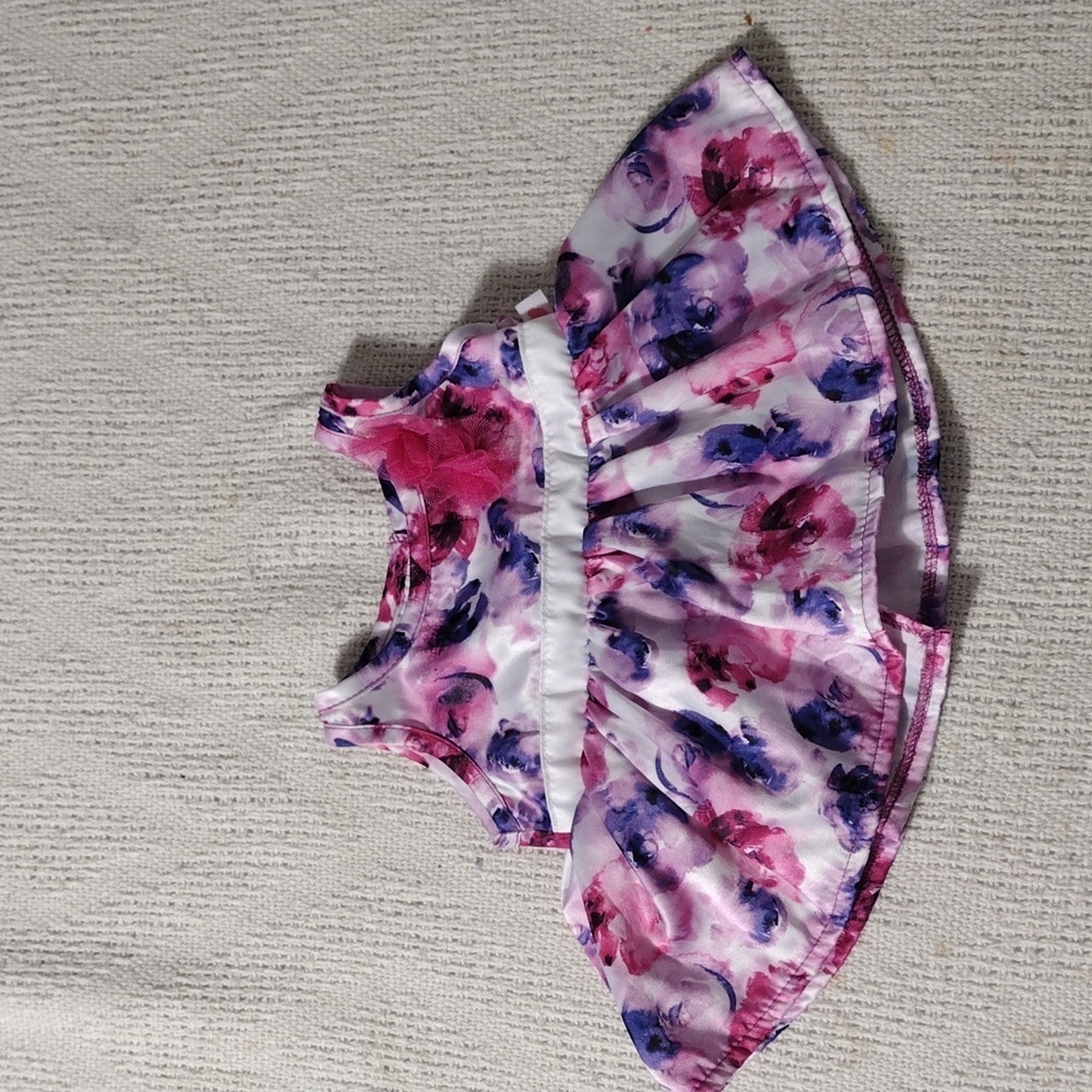 Build A Bear Pink and Purple Floral Bear Dress
